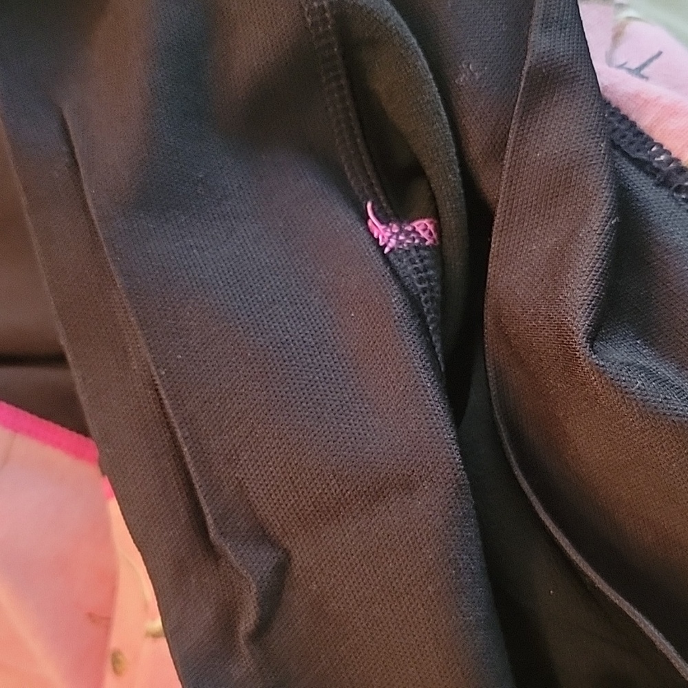 REALTREE Black Pink Camo Cropped Capri Athleisure‎ Activewear Stretch Legging S - Picture 6 of 6